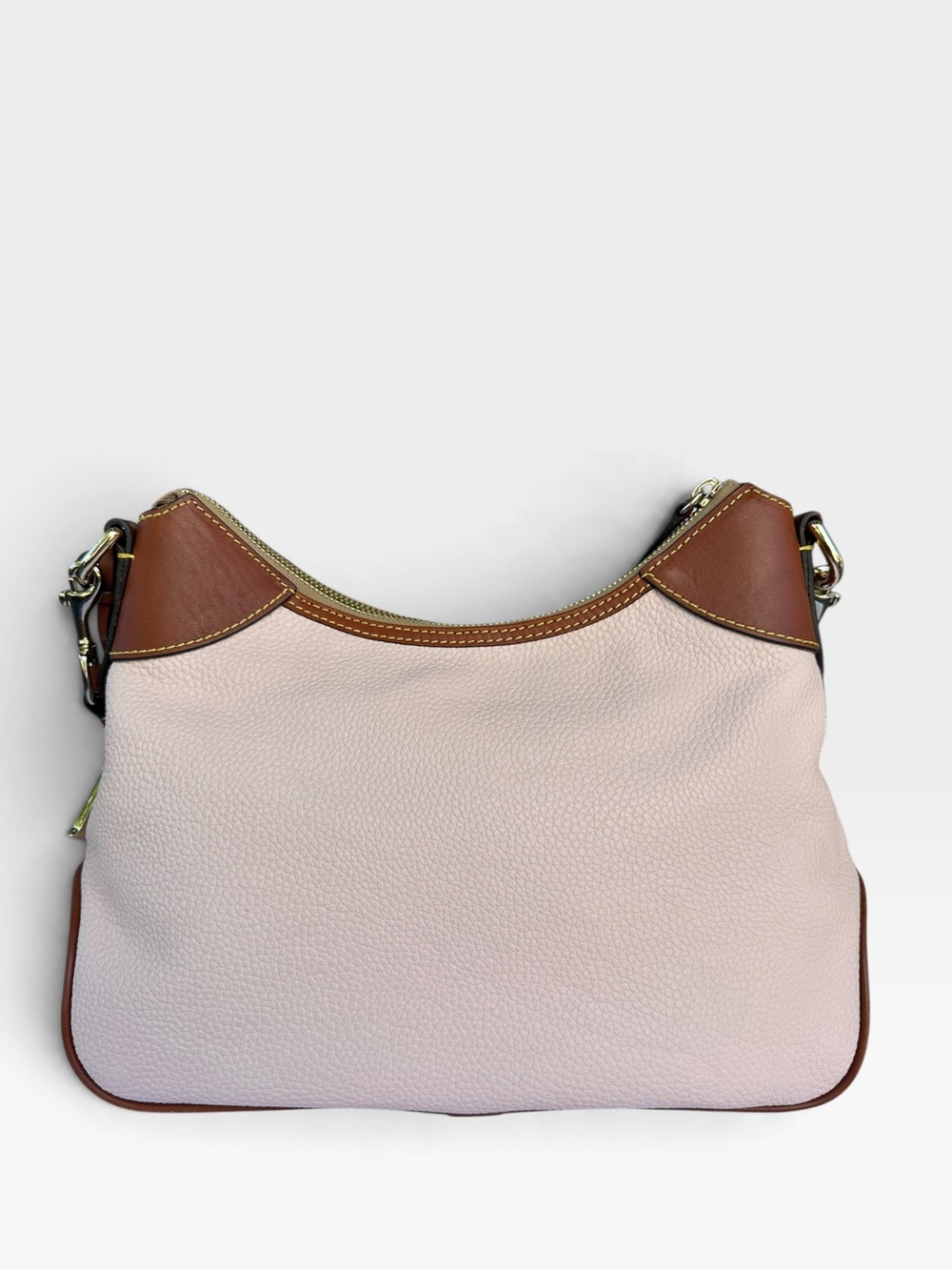 Dooney & Bourke Blush Pink Pebble Grain Leather Hobo Shoulder Bag. V2204120 - Picture 2 of 16